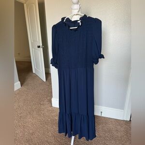 Navy blue maxi dress